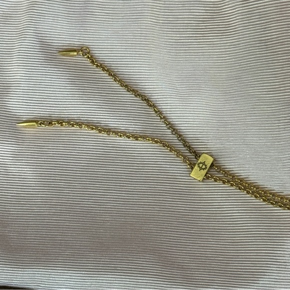 Loren Hope - Arista Slider Necklace In Crystal - 18k Gold Plated Over Brass - Picture 6 of 9